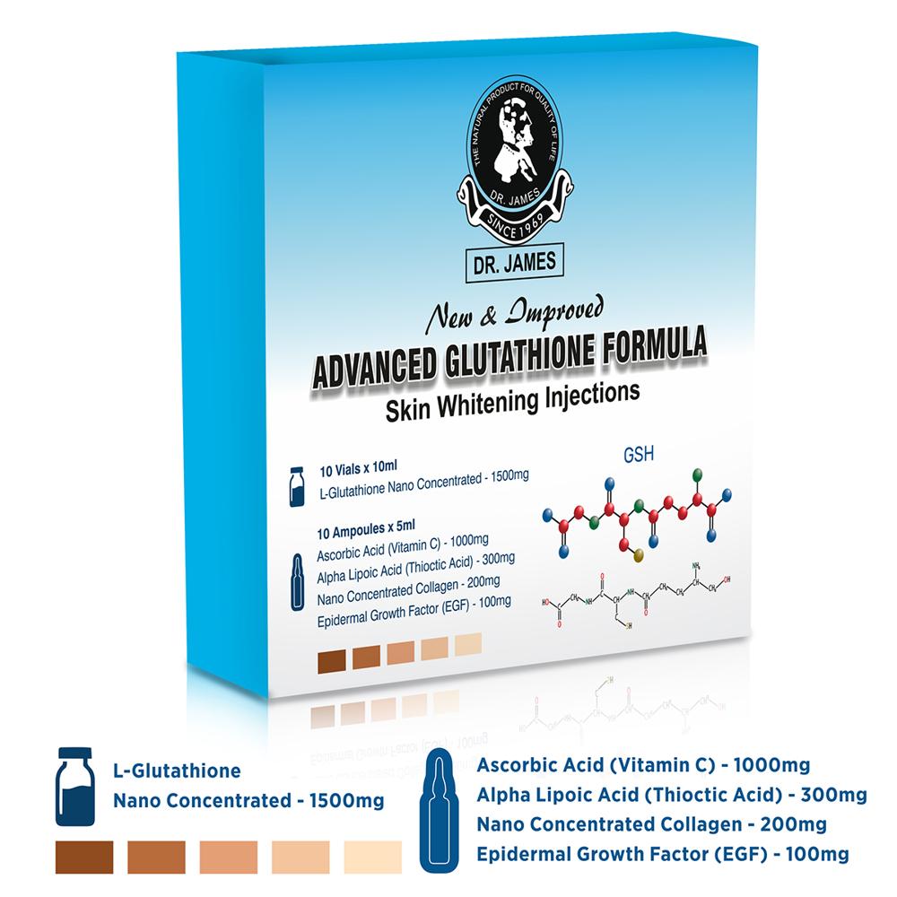 Dr James Glutathione Whitening Injection 1500mg With Vitamin C - Physical Form: Liquid