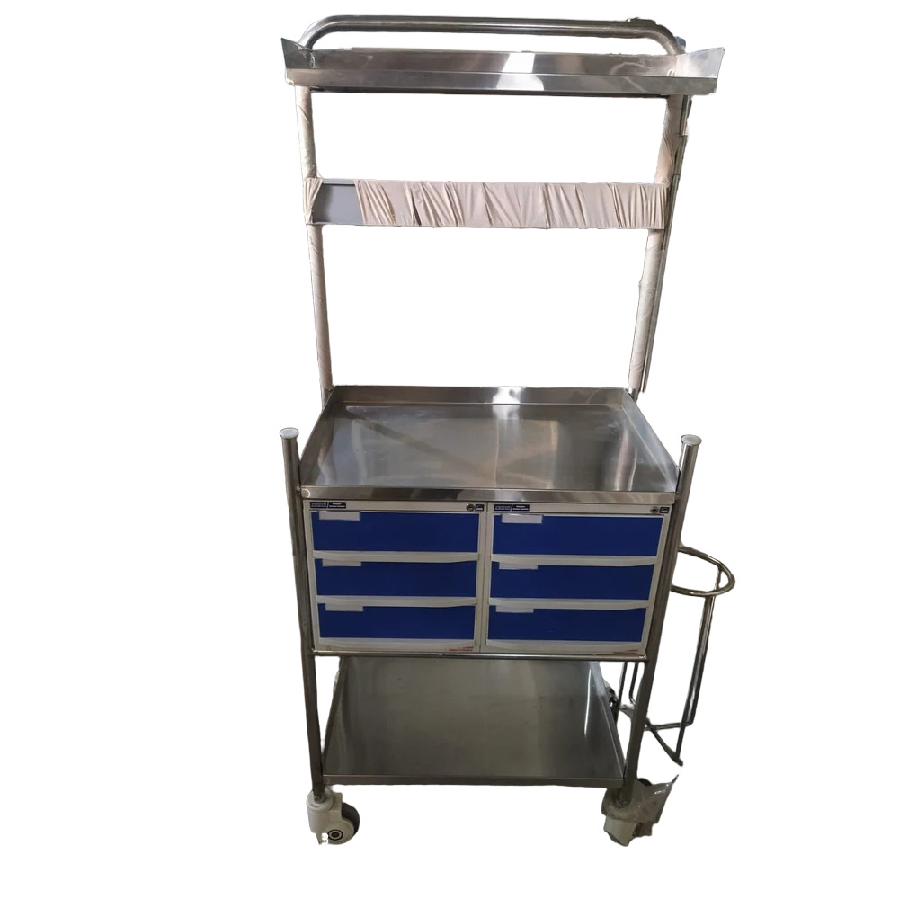 Anaesthesia Crash Cart Trolley - Design: Standard