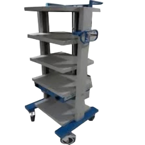 Mild Steel Laparoscopic Monitor Trolley - Color: Multiple