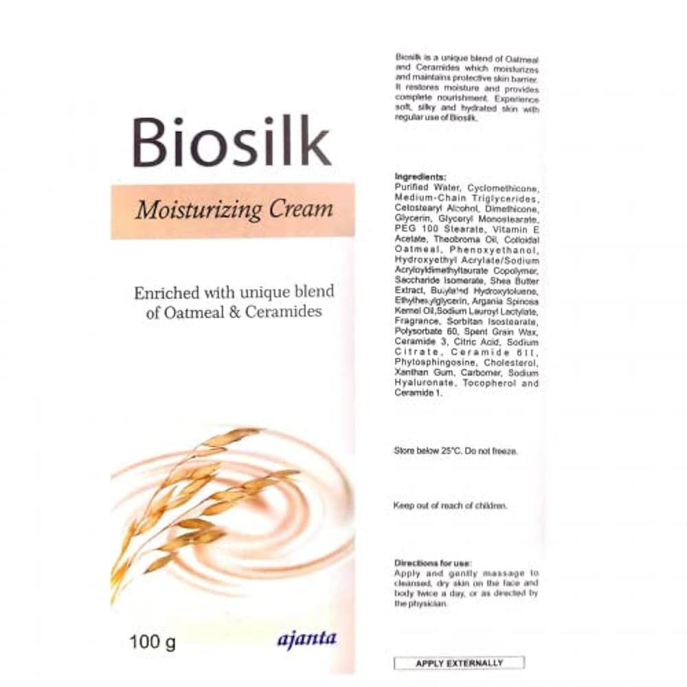Biosilk Moisturizing 100gm Cream - Drug Type: General Medicines