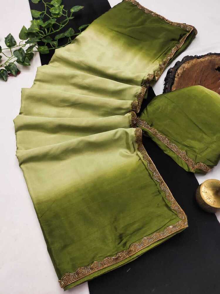 heavy satin silk saree