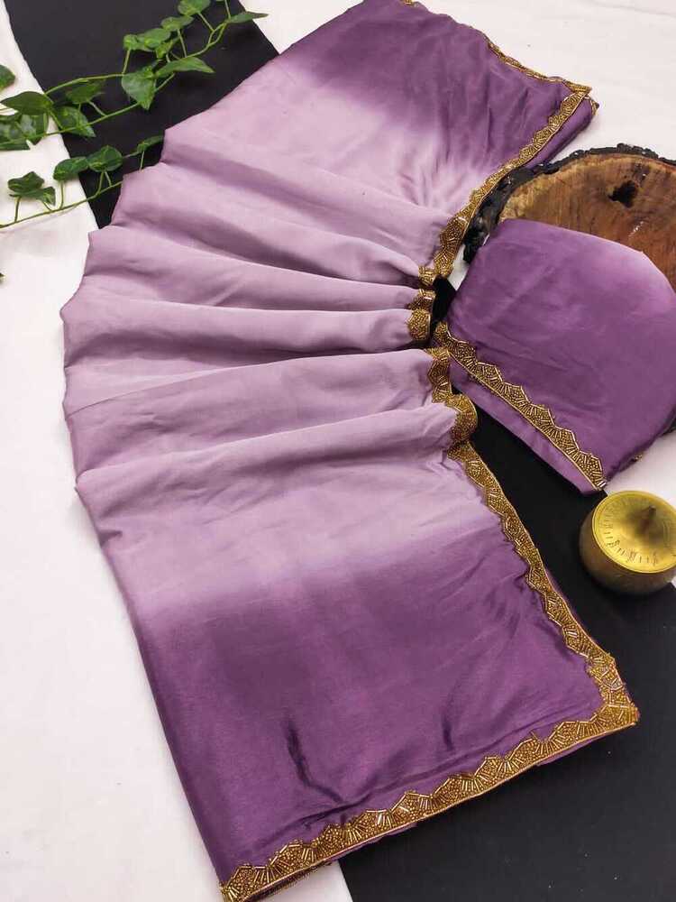 heavy satin silk saree