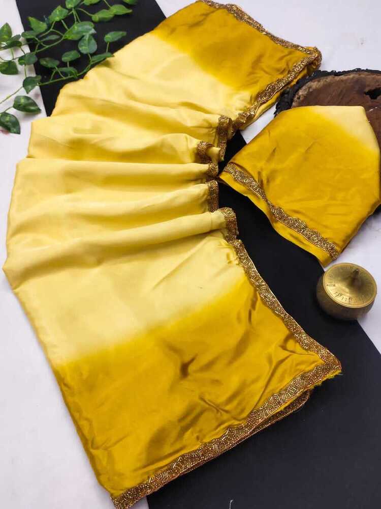 heavy satin silk saree