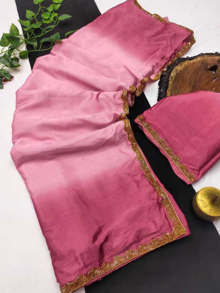 heavy satin silk saree
