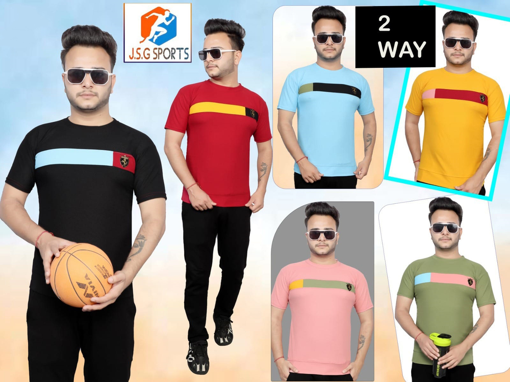 Mens 2 Way T-Shirt - Color: Multicolor