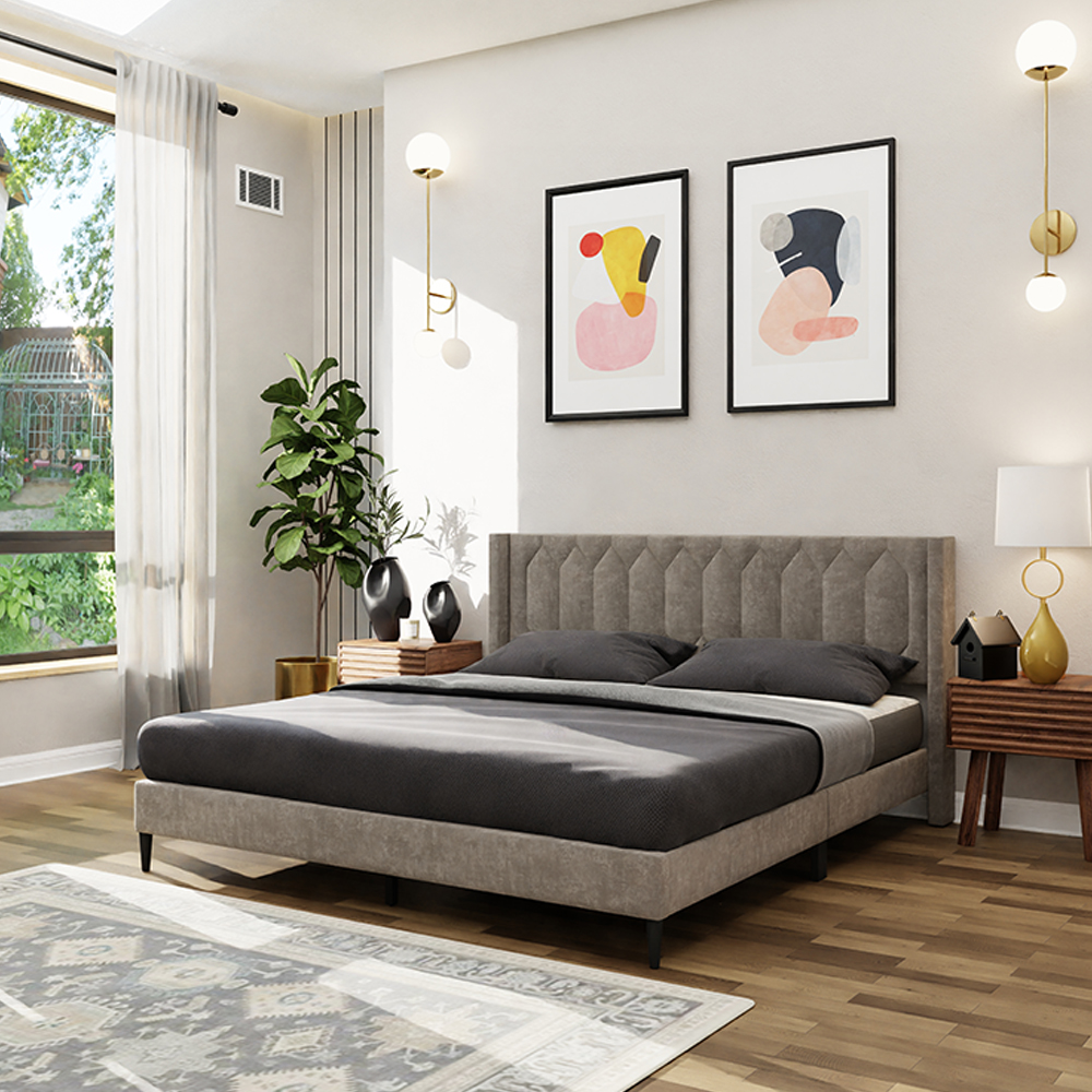 Royaloak Meadow Upholstered Queen Bed - Bd144402-5 - Assembly: Carpenter Assembly