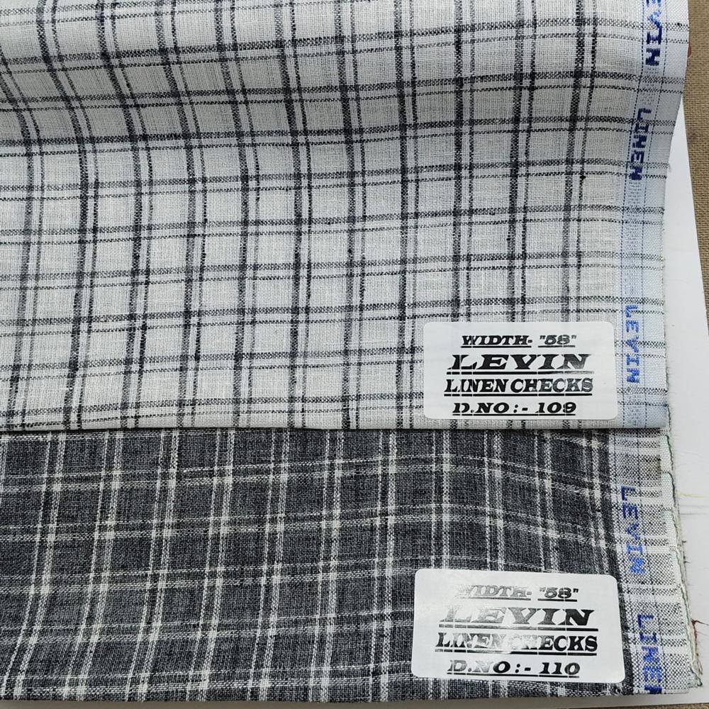 60 LEE COTTON LINEN CHECKS FABRIC