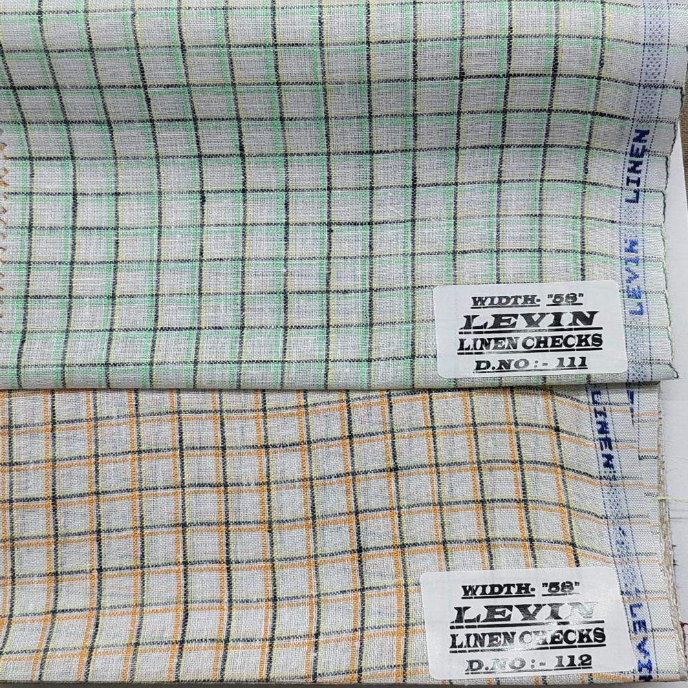 60 LEE COTTON LINEN CHECKS FABRIC