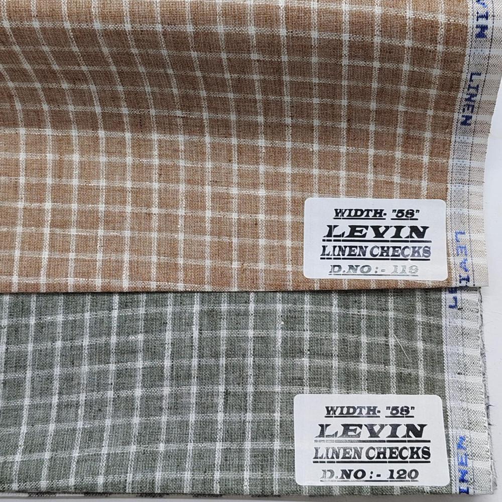 60 LEE COTTON LINEN CHECKS FABRIC