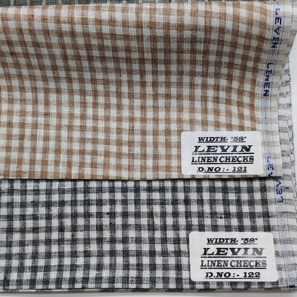 60 LEE COTTON LINEN CHECKS FABRIC