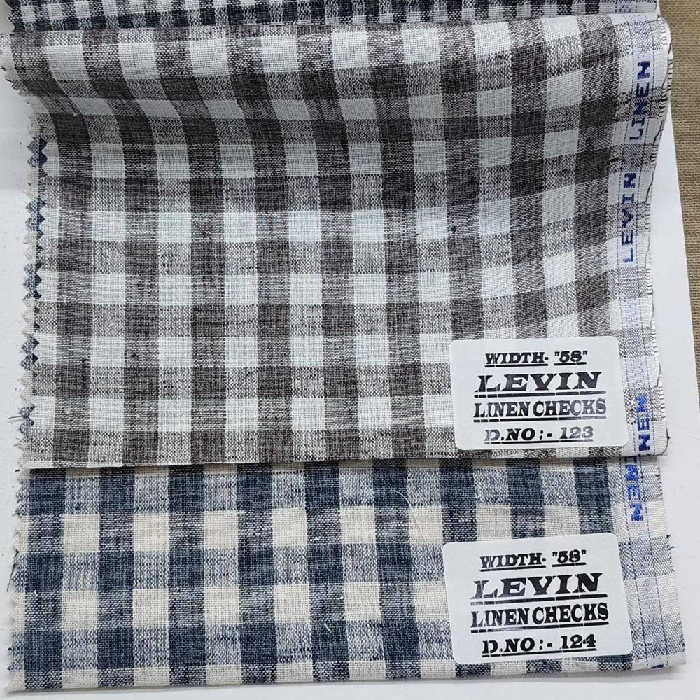 60 LEE COTTON LINEN CHECKS FABRIC