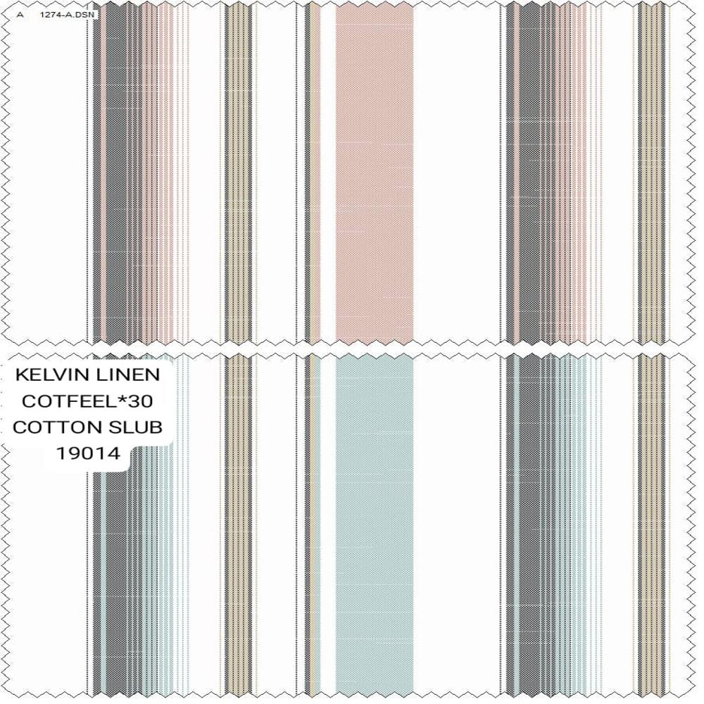 COTTON LINEN STRIPE FABRIC