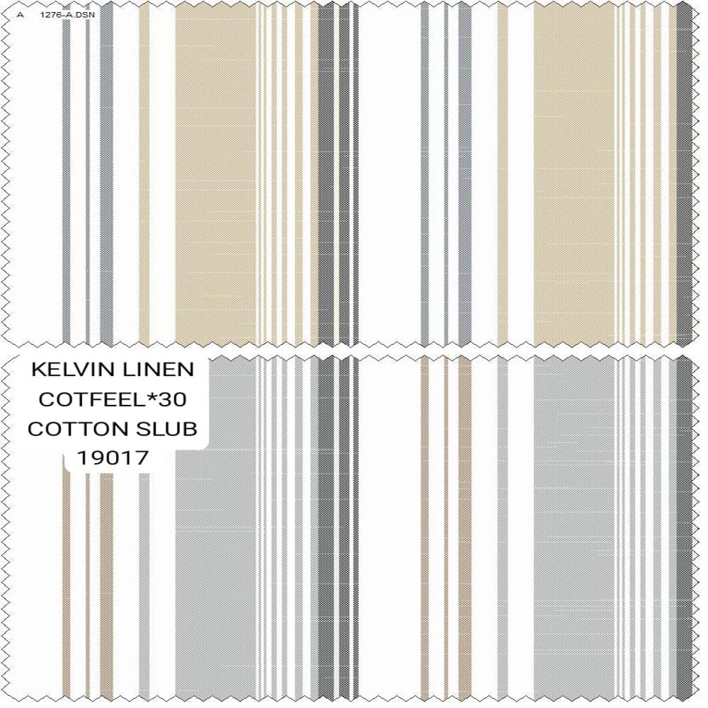 COTTON LINEN STRIPE FABRIC