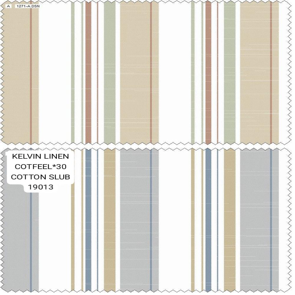 COTTON LINEN STRIPE FABRIC