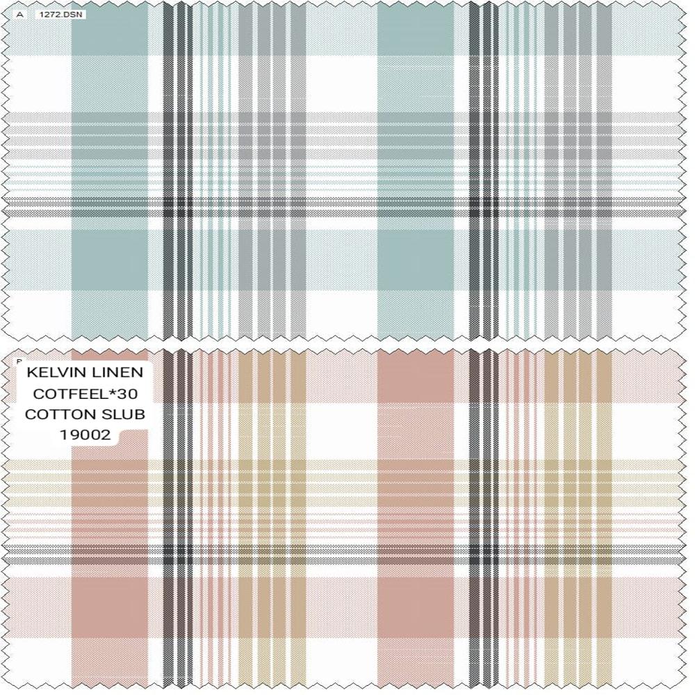 COTTON LINEN CHECKS FABRIC