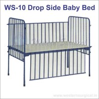Drop Side Baby  Bed - Color: Blue