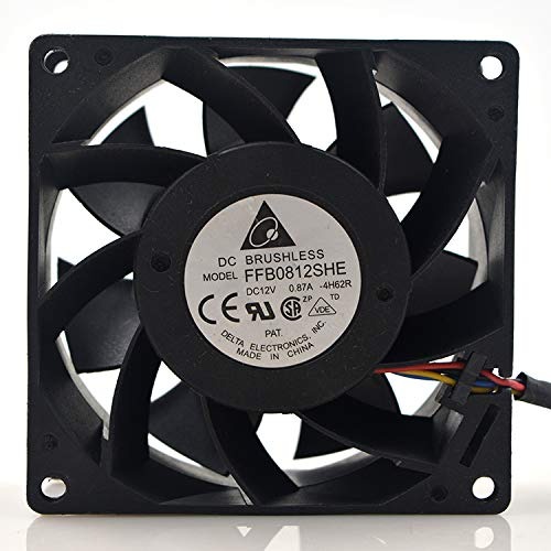 Delta Ffb0812she 12v 0.87a 8cm 8025mm Plastic Ball Axial Cooling Fan