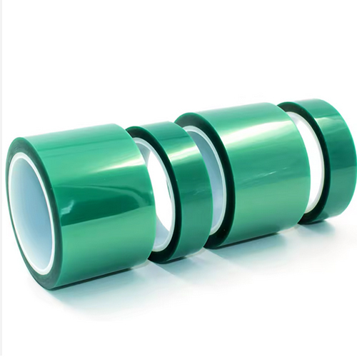 Single Sided Silicone Adhesive Heat Resistant Green Polyester Tape - Length: 20-30  Meter (M)
