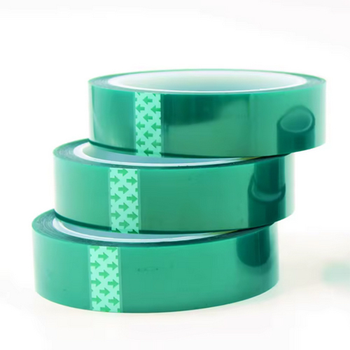 Silicone Adhesive Coated Heat Resistant Green Polyester Tape For Powder Coating - Length: 20-30 Meter (M)