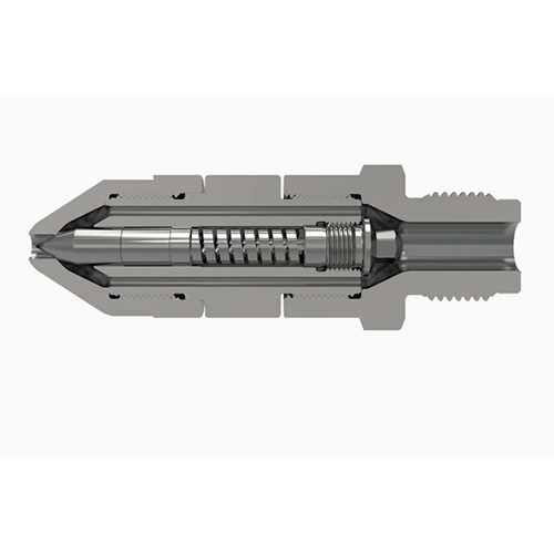 Plastic Injection Molding Machine Spring Shut-Off Nozzle - Color: Silver