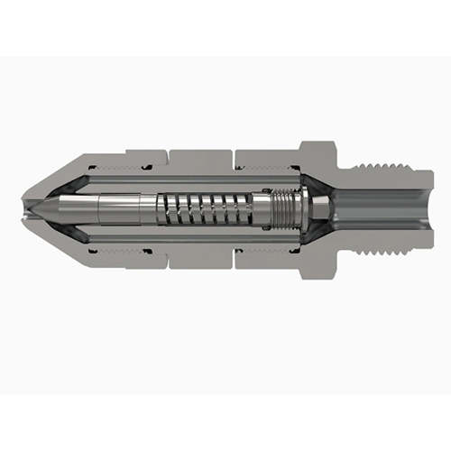 Spring Loaded Nylon Prevent Leakage Injection Nozzles - Color: Silver