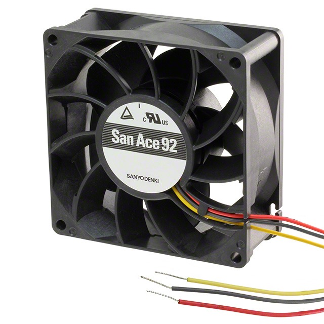 SANACE 109P0924H401 24V DC 0.12A 8025mm BLACK BALL PLASTIC Axial Cooling Fan