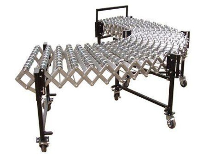 Flexible Gravity Roller Conveyor - Color: Silver