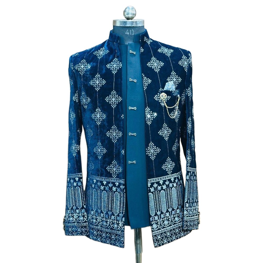 Sky Blue Color Indo Western - Feature: Cool Dry