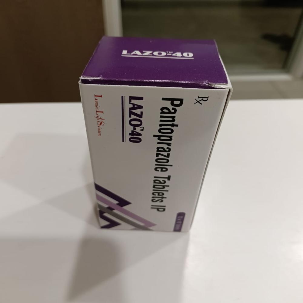 Lazo 40 Tablet - Pantoprazole Sodium 40mg + Domperidone 30mg | Treats Heartburn, Gerd, Ulcers, Zollinger-ellison Syndrome, Dosage: Once Daily Before Meal