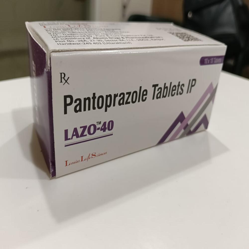 Lazo 40 Tablet - Pantoprazole Sodium 40mg + Domperidone 30mg | Treats Heartburn, Gerd, Ulcers, Zollinger-ellison Syndrome, Dosage: Once Daily Before Meal