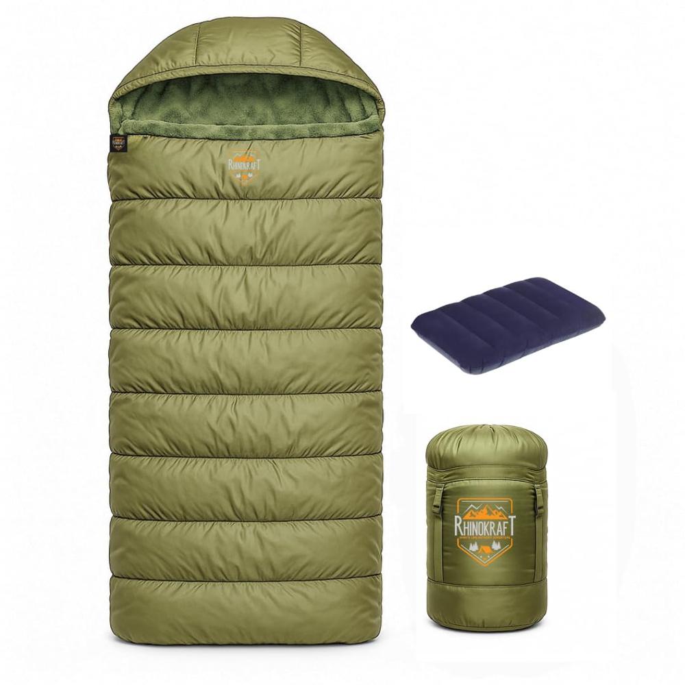 Warm And Cool Rhinokraft Camping Sleeping Bag - Material: Polyester