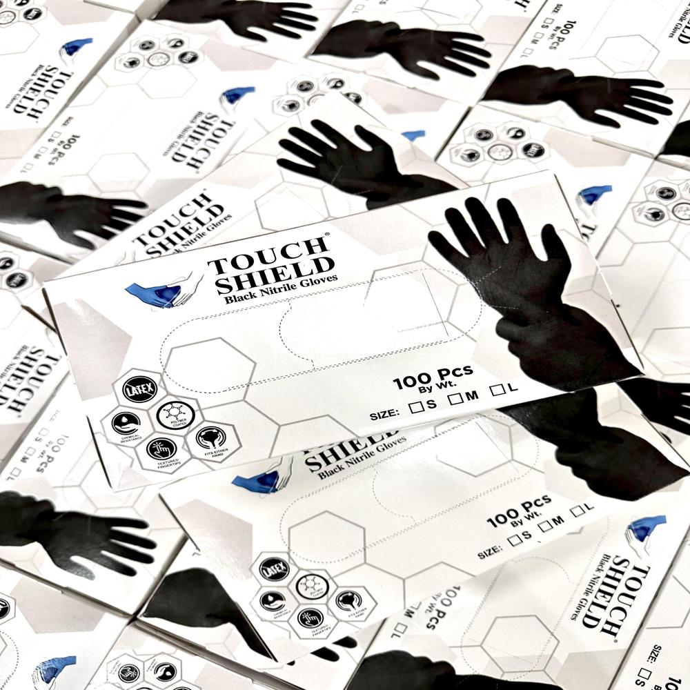 Black Nitrile Gloves - Elasticity: High