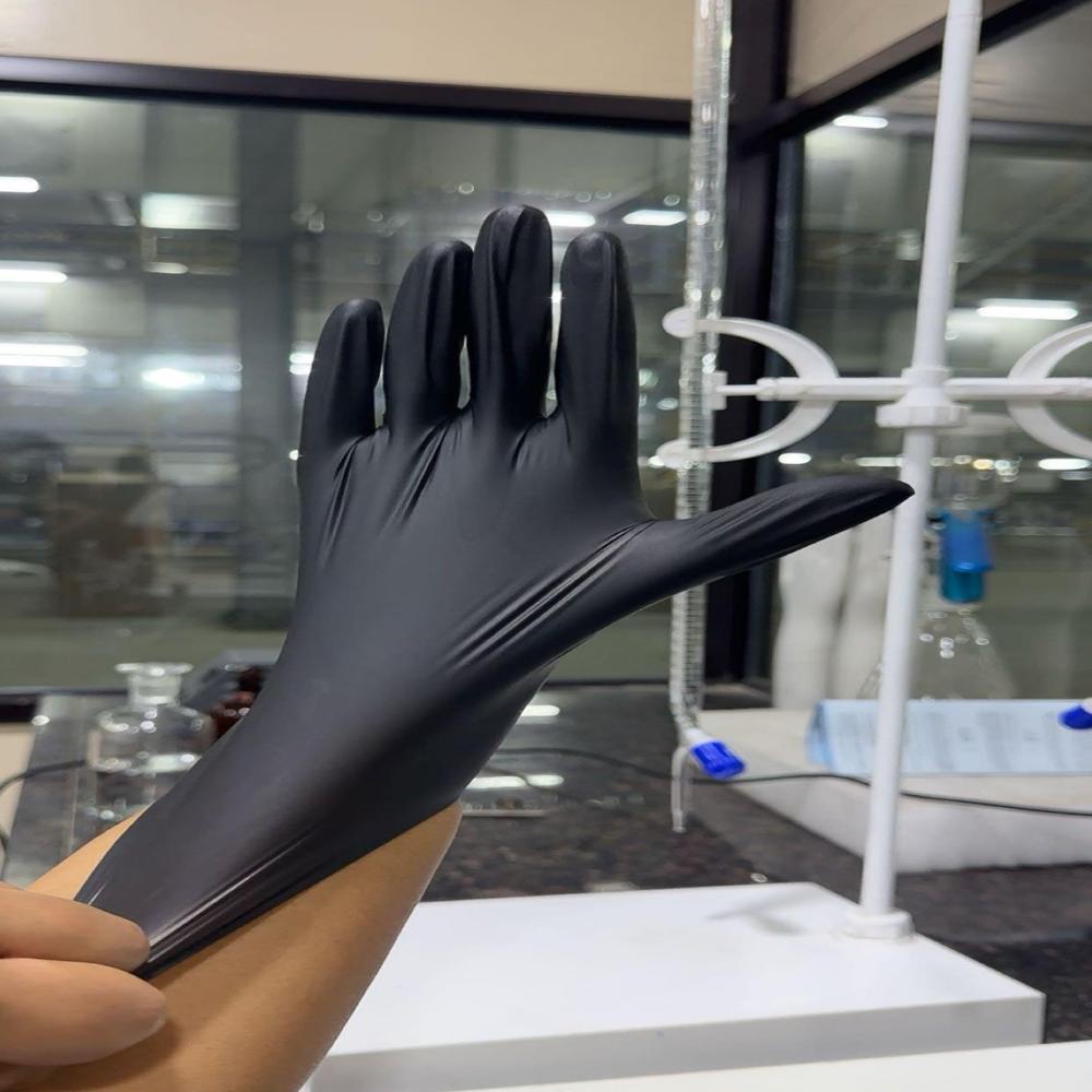 Black Nitrile Gloves - Elasticity: High