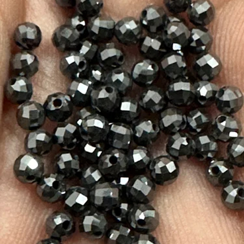 Black Moissanite Beads - Diamond Cut: Very Good