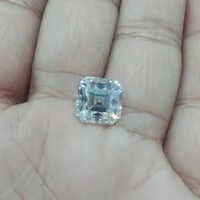 White Cushion Moissanite - Diamond Cut: Very Good