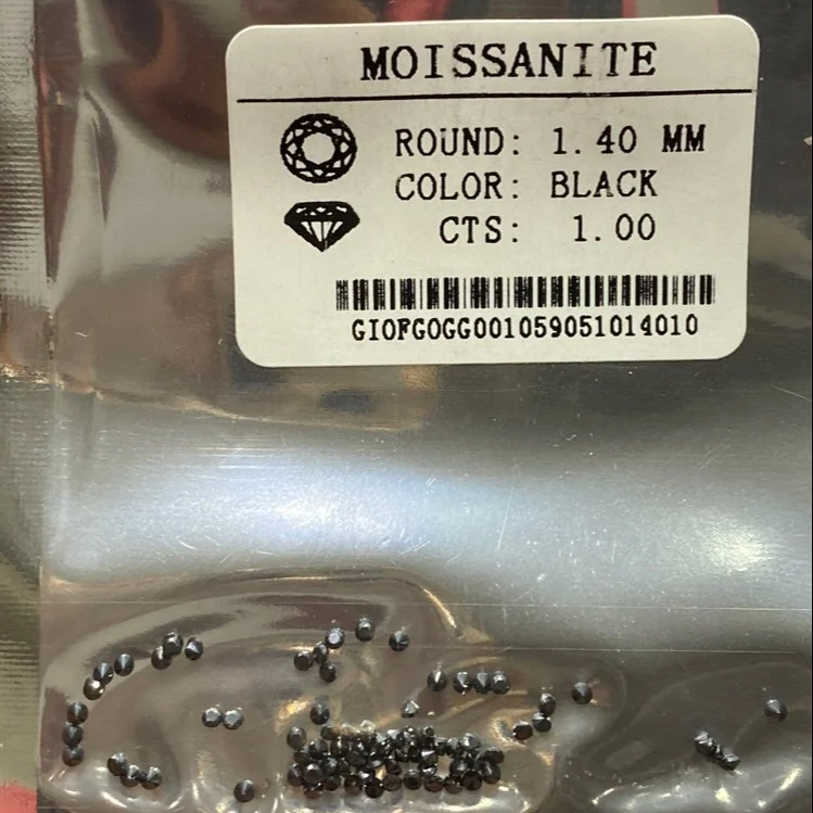 Black Moissanite Diamond - Diamond Cut: Very Good