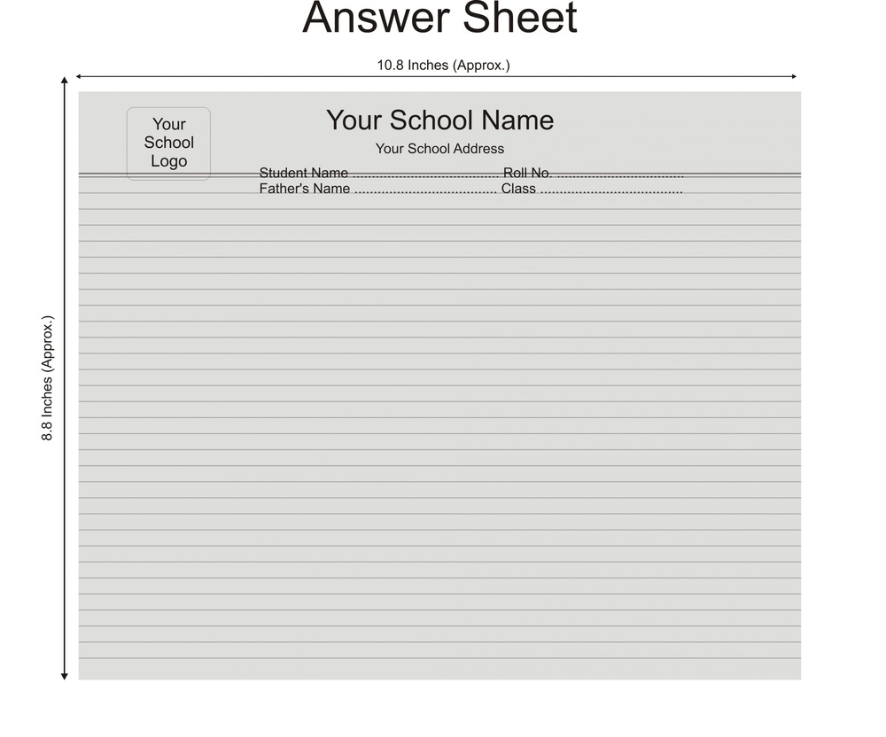 Printed Answer Sheet - Feature: High Quality