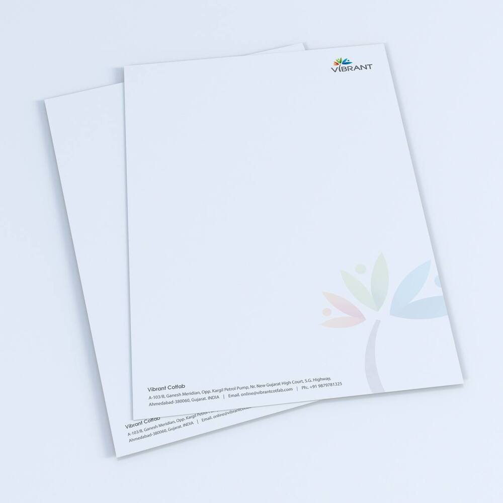 White Paper Letterhead - Advantage: Ink Out Printed