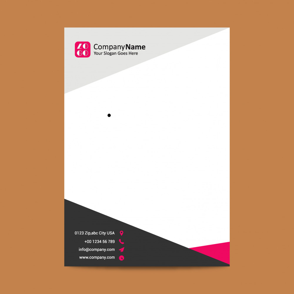 White Paper Letterhead - Advantage: Ink Out Printed