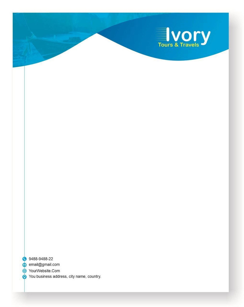 White Paper Letterhead - Advantage: Ink Out Printed
