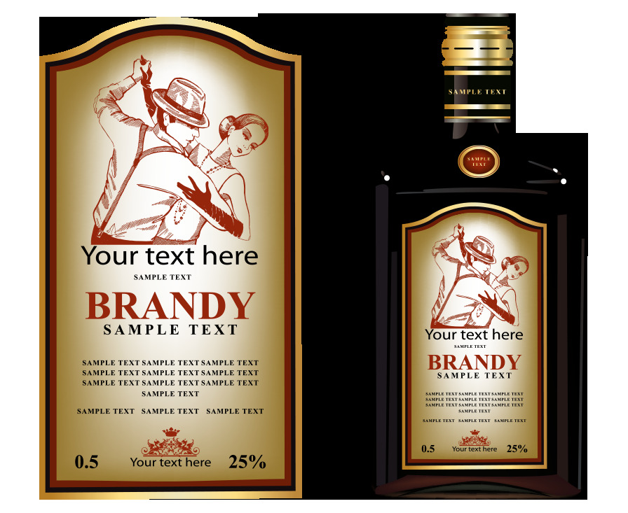 Bottle Label - Color: Different Available