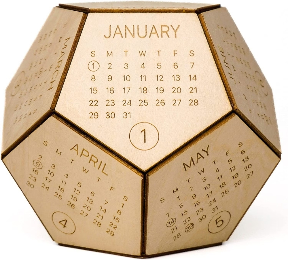 Hexagon Desk Calendar - Binding: Perfect Binding