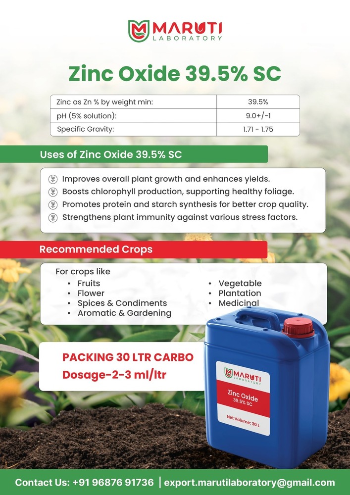 Zinc Oxide 39.5% SC LIQ FERTILIZER