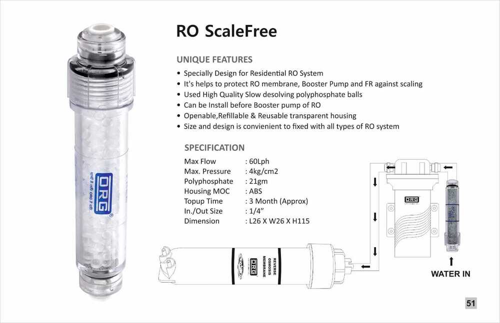 Ro Scale Free (Abs) - Capacity: 60 Ltr/Hr