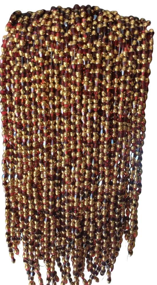 4-6Mm Red Half Golden Crystal Beads - Occasion: Wedding