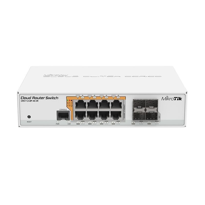 MIKROTIK Cloud Router Switch (CRS112-8P-4S-IN)