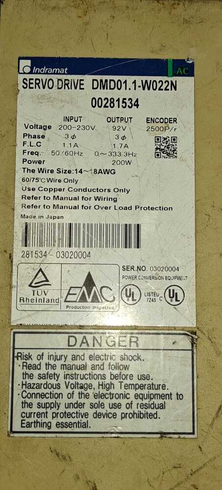 INDRAMAT DMD01.1-W022N