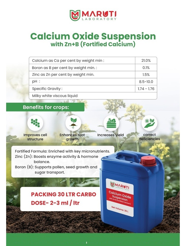 Calcium Oxide Suspension with Zn+B (Fortified Calcium)
