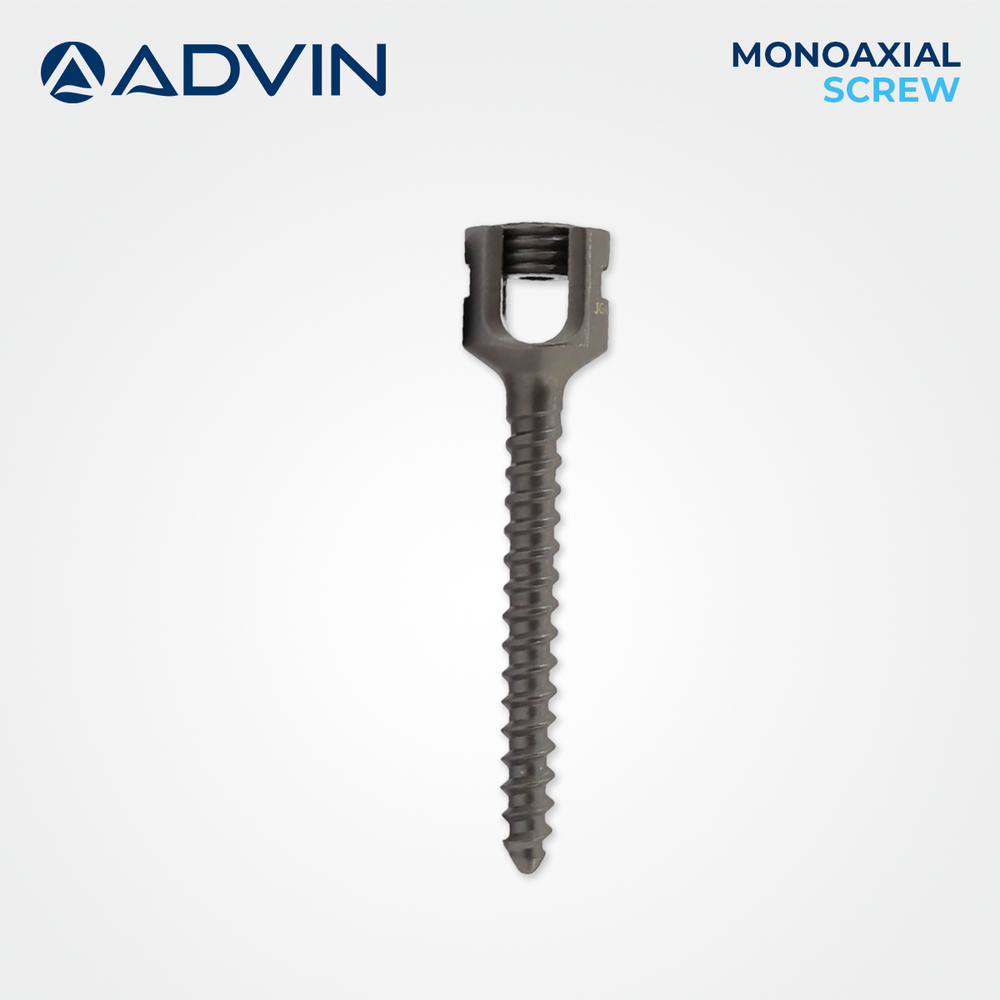 Monoaxial Screw - High-strength Material, Precision Threading | Stable Fixation For Bone And Spinal Procedures, Compatible With Standard Instruments