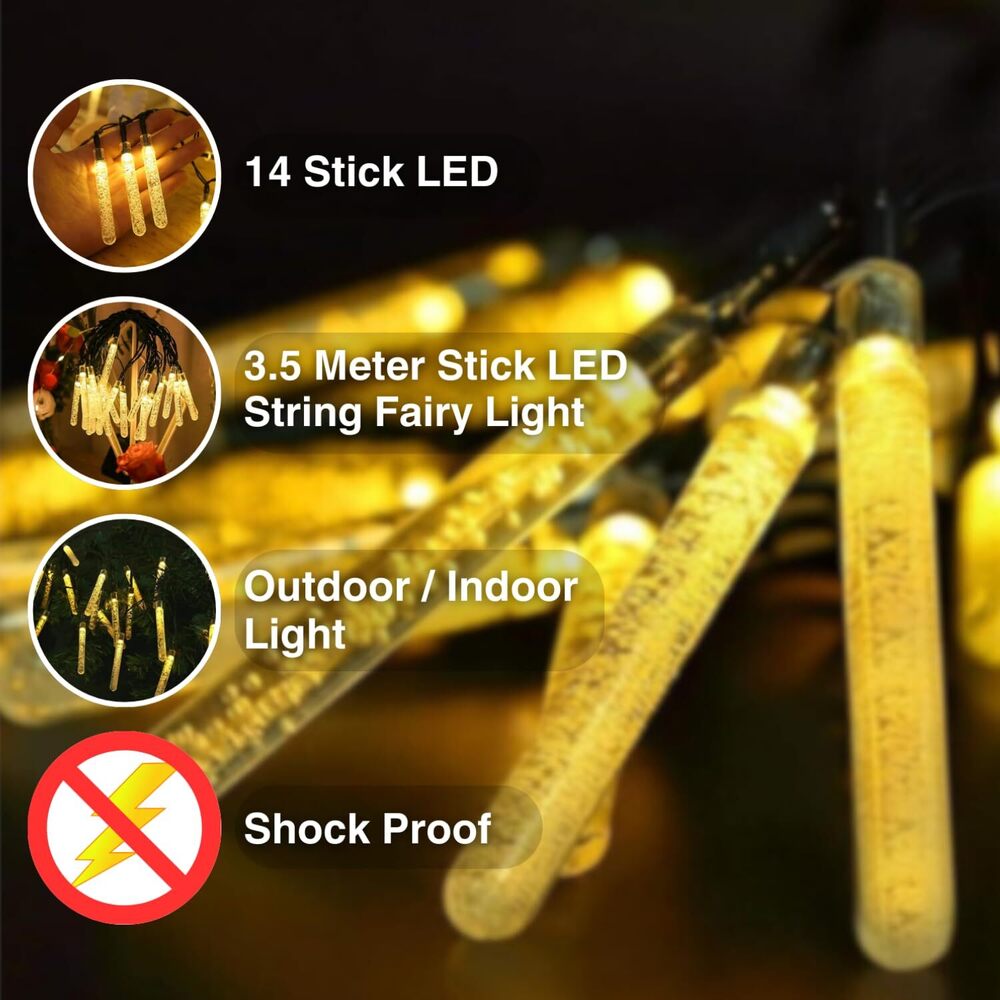 20 Led Decorative String Light Yellow - Power Source: Electric